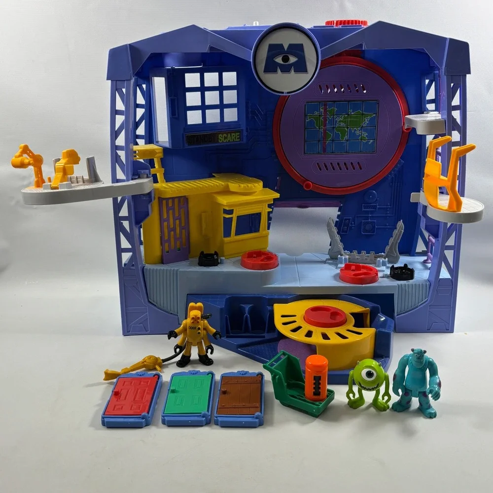Imaginext Monsters Inc University Scare Factory Playset Sulley Mike Incomplete